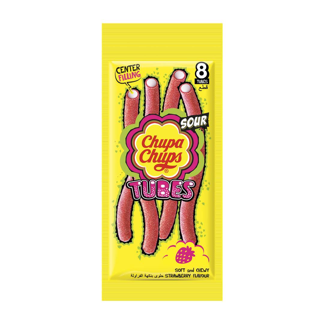 Chupa Chups Long Sour Tubes ( 1 Box of 12*8pc )
