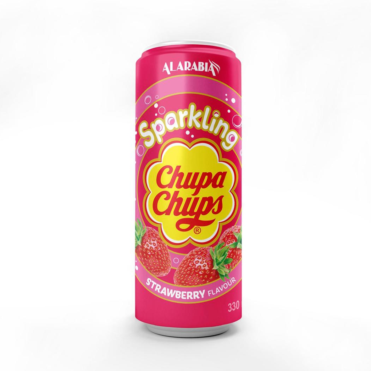 Chupa Chups Sparkling Drinks - Sour Strawberry 330ml
