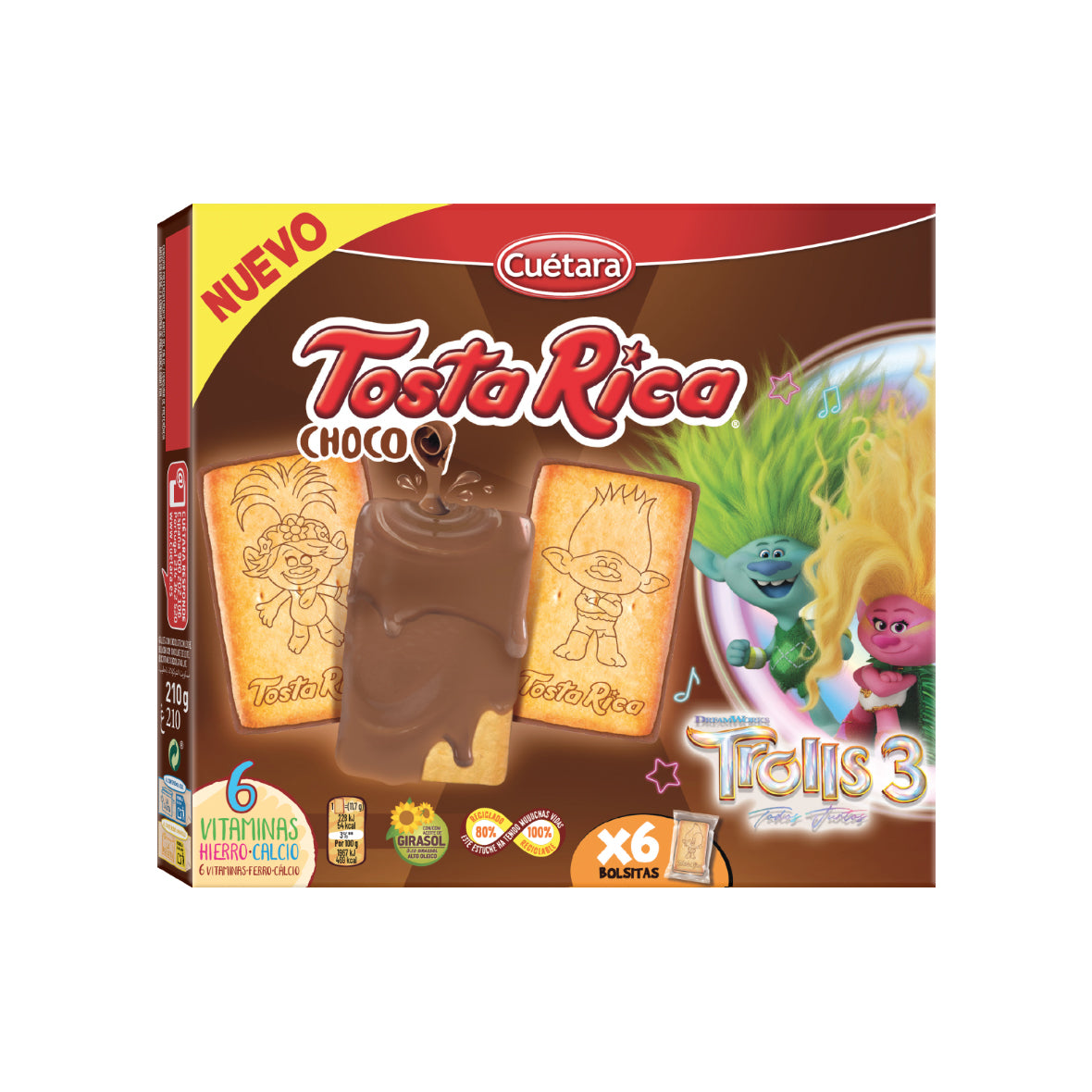 Cuetara Tosta Rica Choco 210g