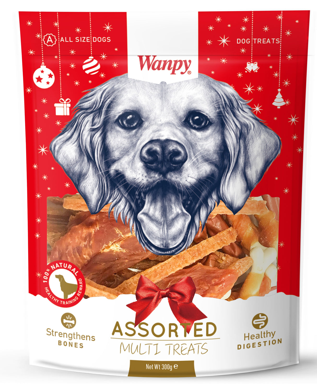 Wanpy Dog Christmas Bag Assorted 300g