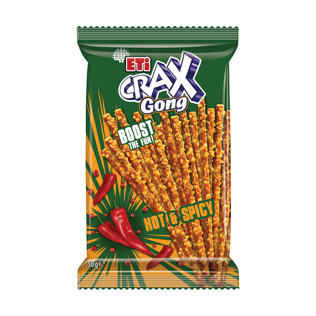 ETI Crax Hot Spicy Stick Crackers (Box of 50g*20)