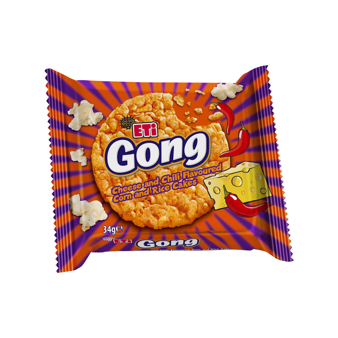 ETI Gong Spicy Cheese 1 BOX (34g*18)