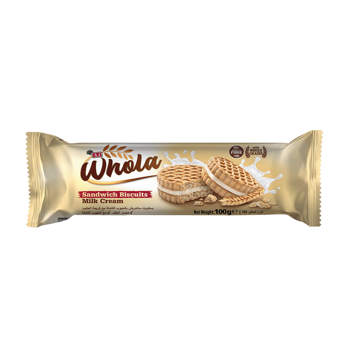 Eti Whola Sandwich Milk Cream 100g 1 Box (100g*12)