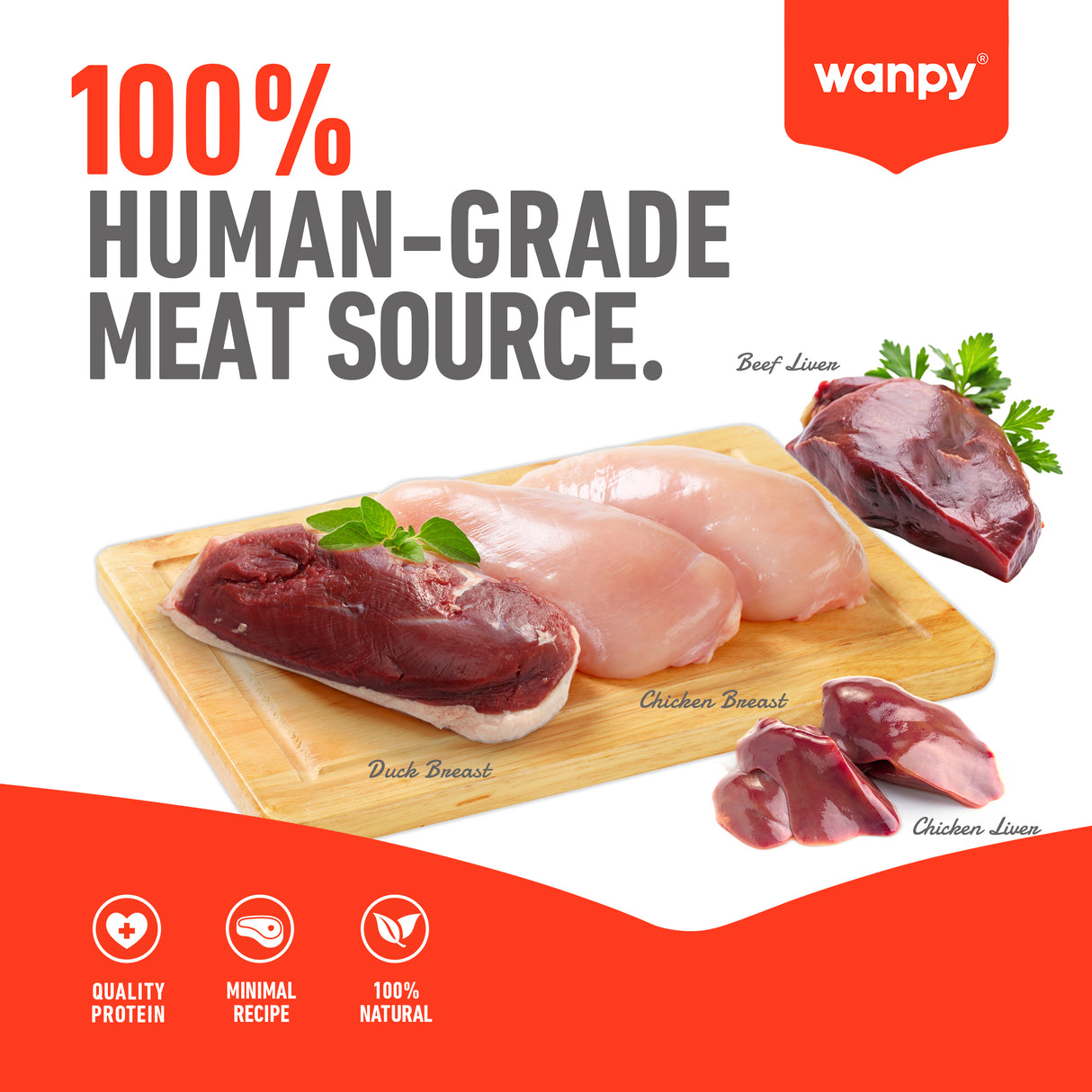 Wanpy Dog Freeze Dried Beef Liver Treat 40g