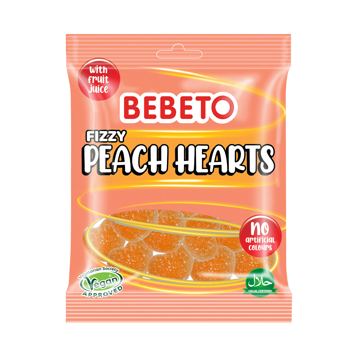 Bebeto Peach Hearts 150g