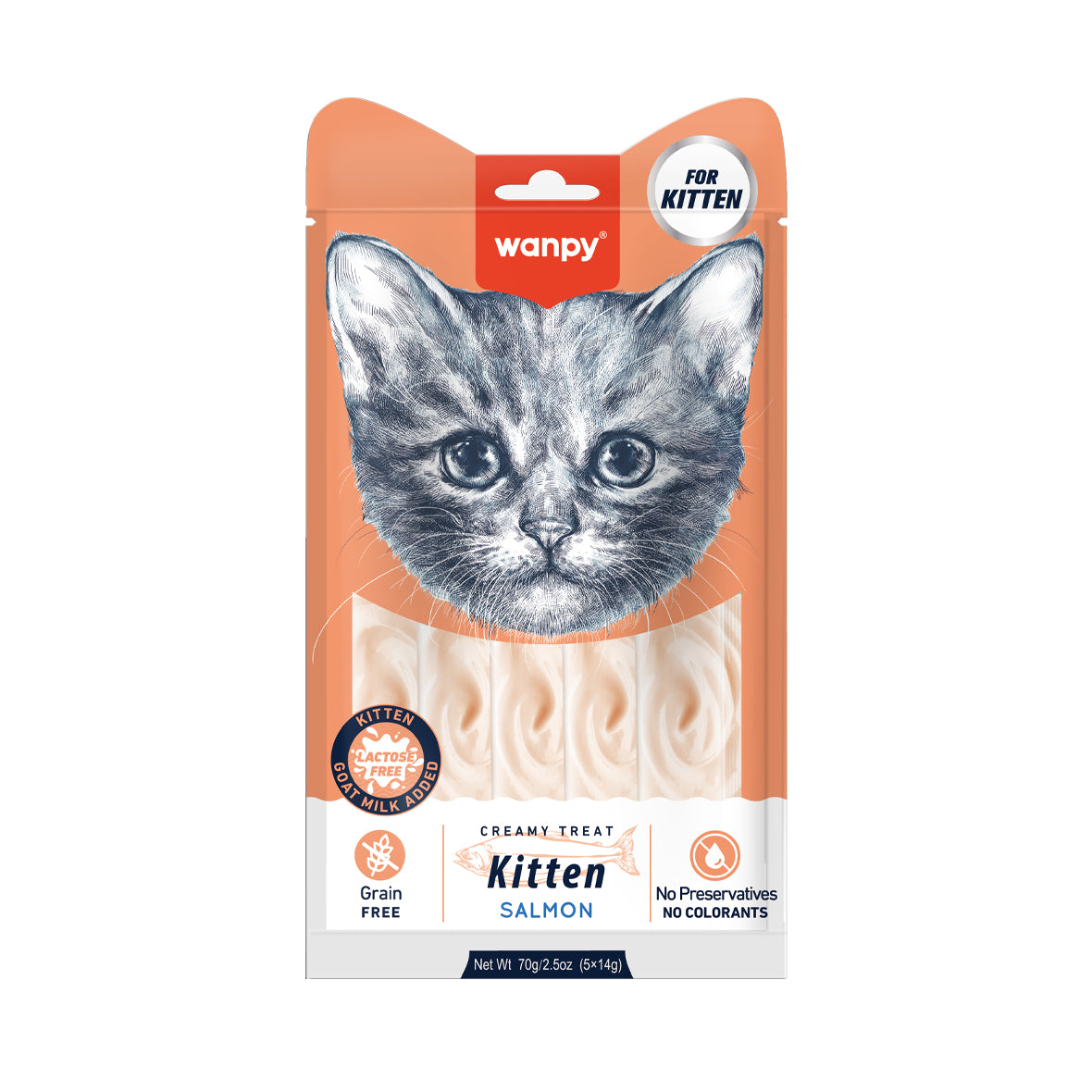 Wanpy Kitten Creamy Salmon Treat 70g