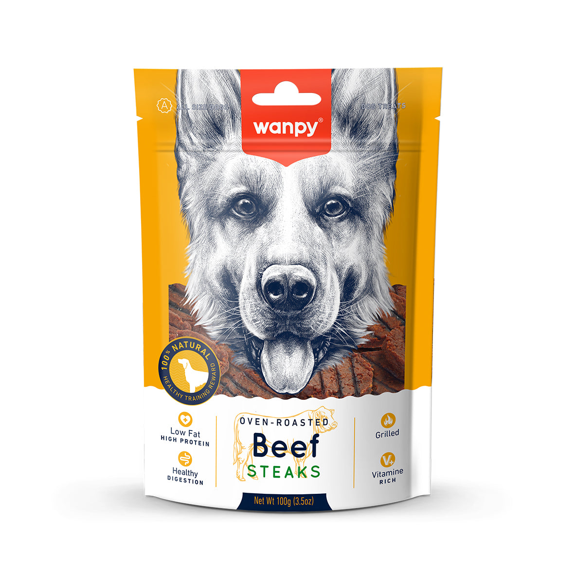 Wanpy Dog Grilled Beef Steak 100g