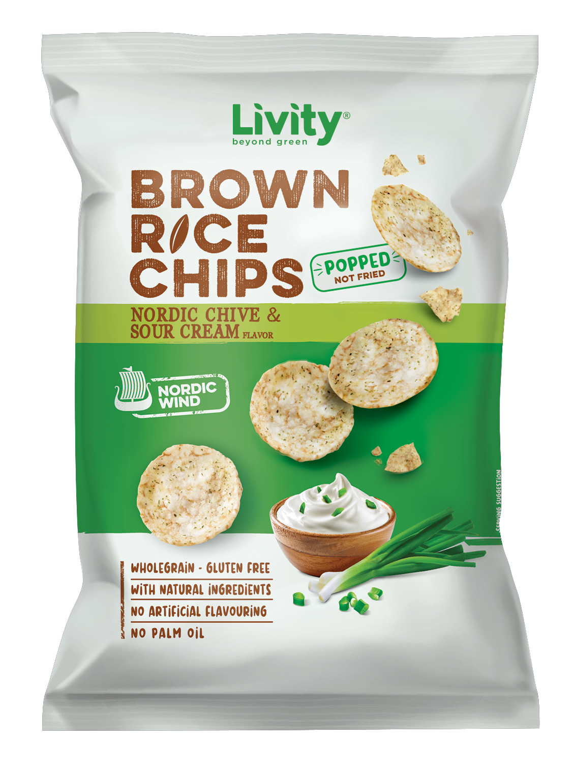 Livity Rice Chips Sour Cream 60g