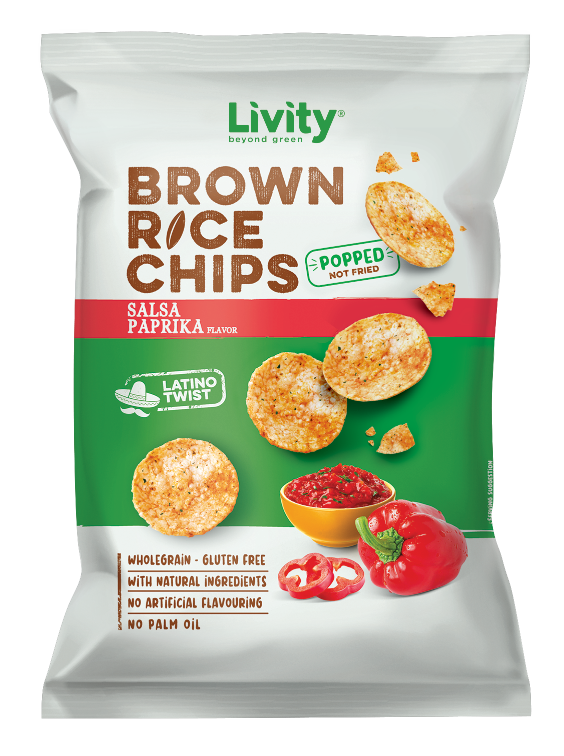 Livity Rice Chips Paprika 60g
