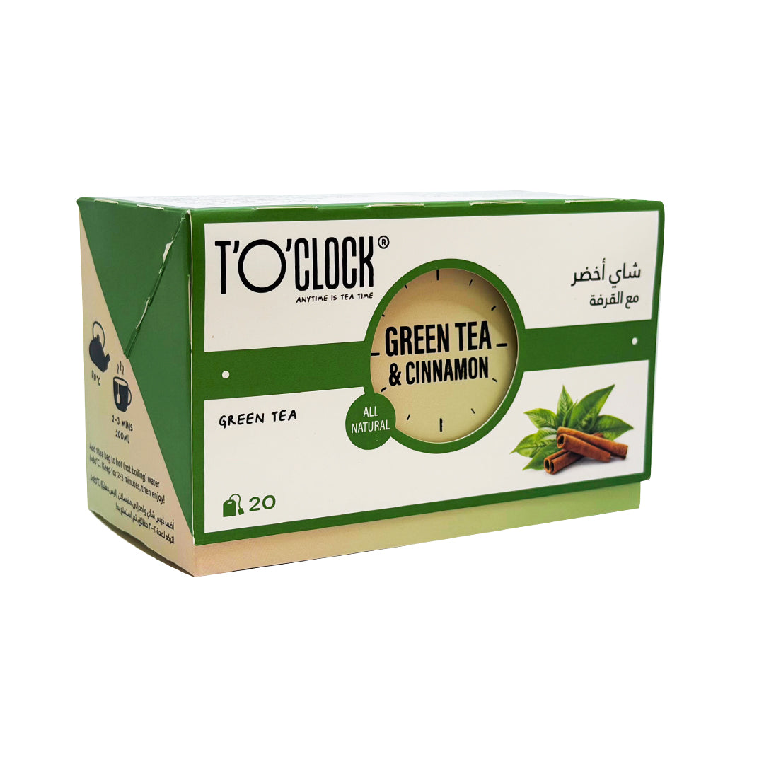 T’O’Clock Green tea and Cinnamon 20 bags
