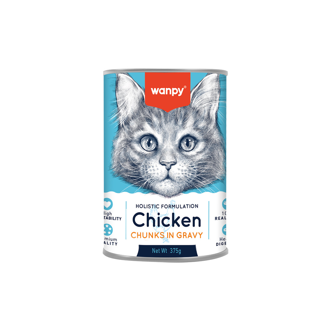 Wanpy Cat Chunks in Gravy-Chicken 375g