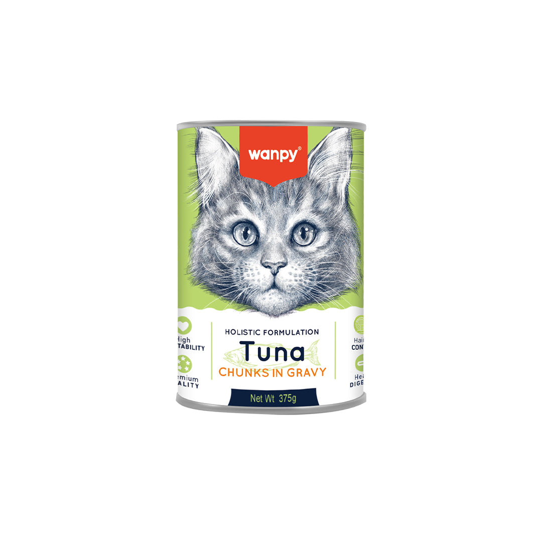 Wanpy Cat Chunks in Gravy-Tuna 375g