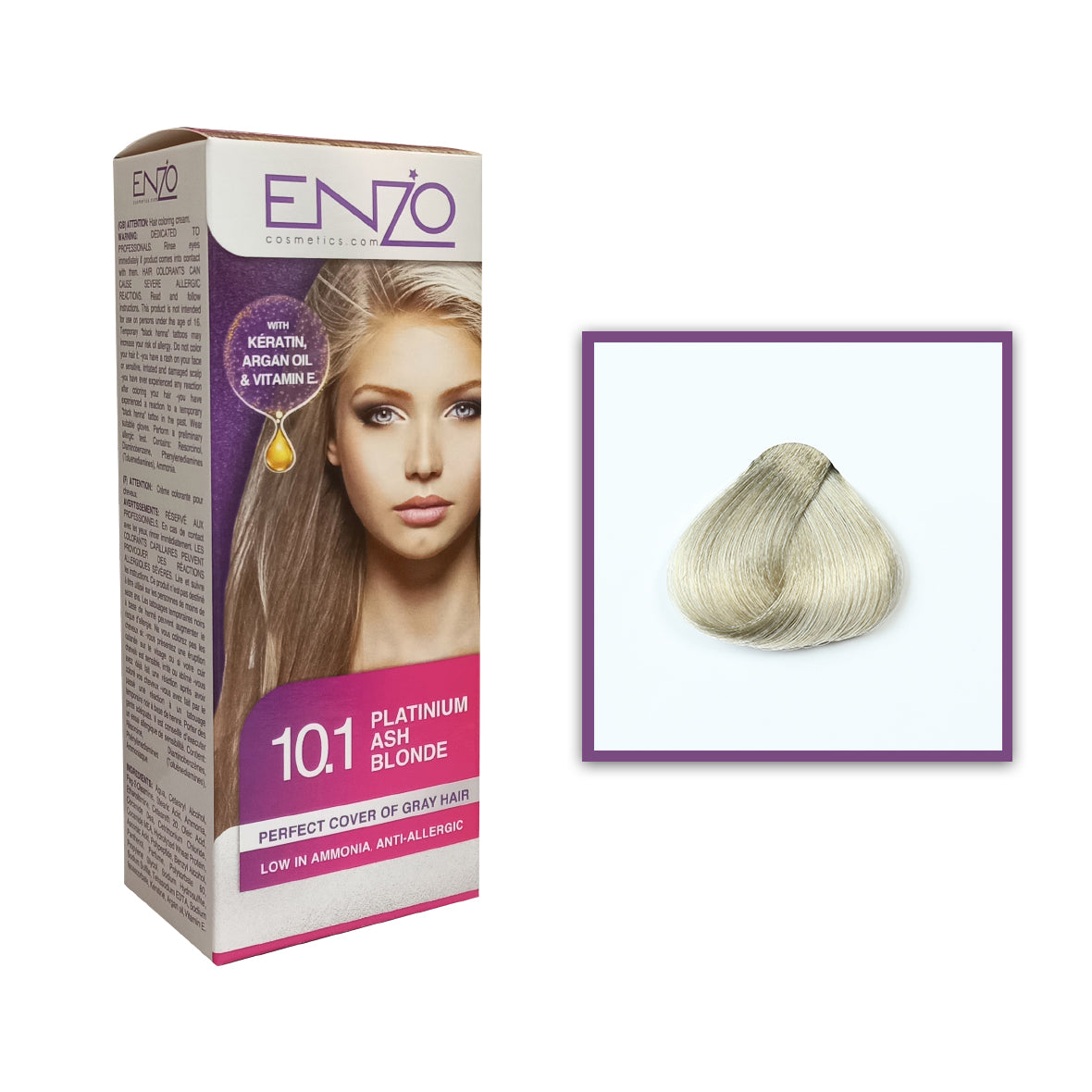 Enzo - Hair Color Women - Platinum Ash Blonde 10.1