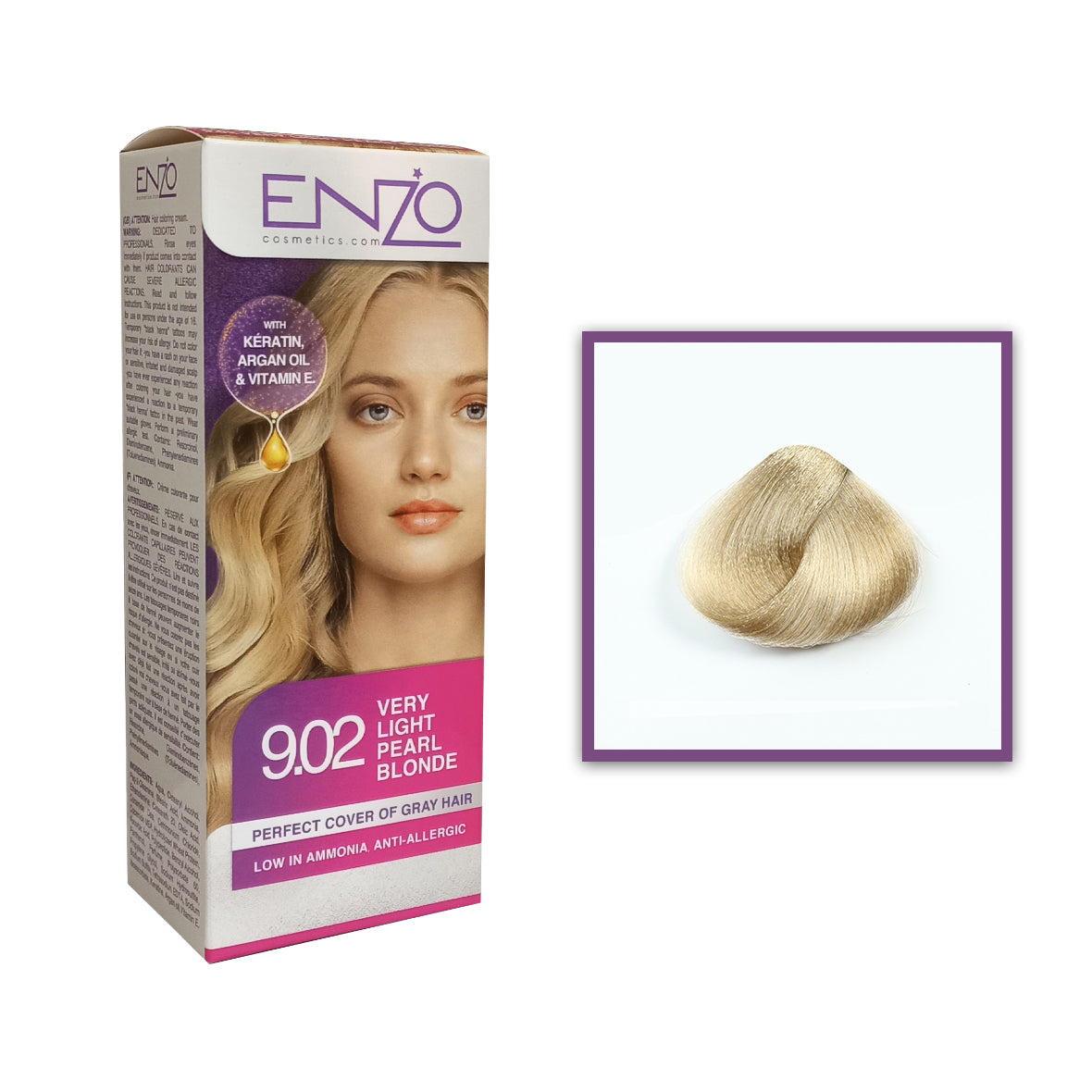 Enzo - Hair Color Women - Very Light Pearl Blonde 9.02