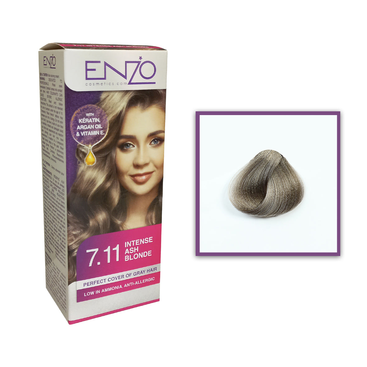Enzo - Hair Color Women - Intense Ash Blonde 7.11