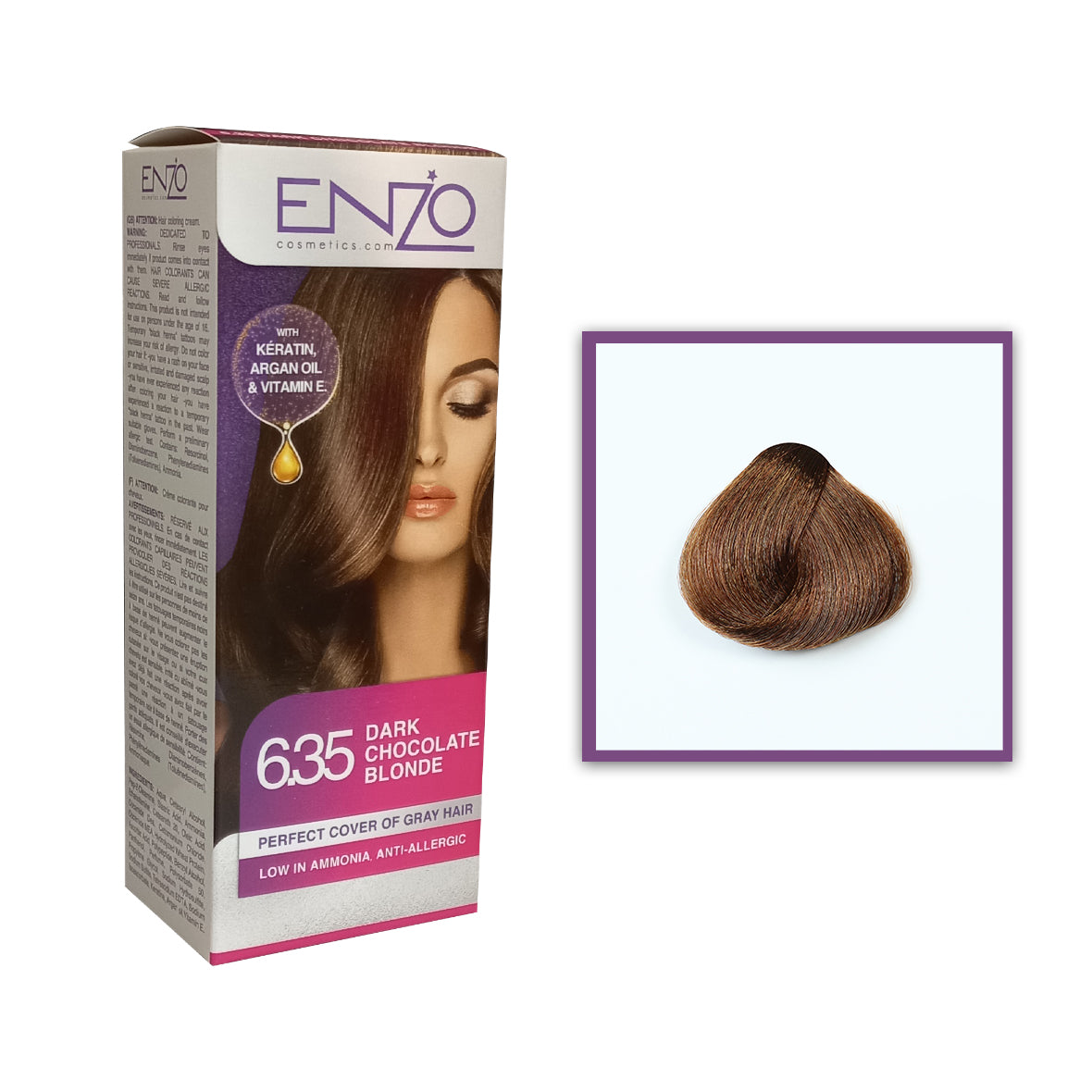 Enzo - Hair Color Women - Dark Chocolate Blonde 6.35