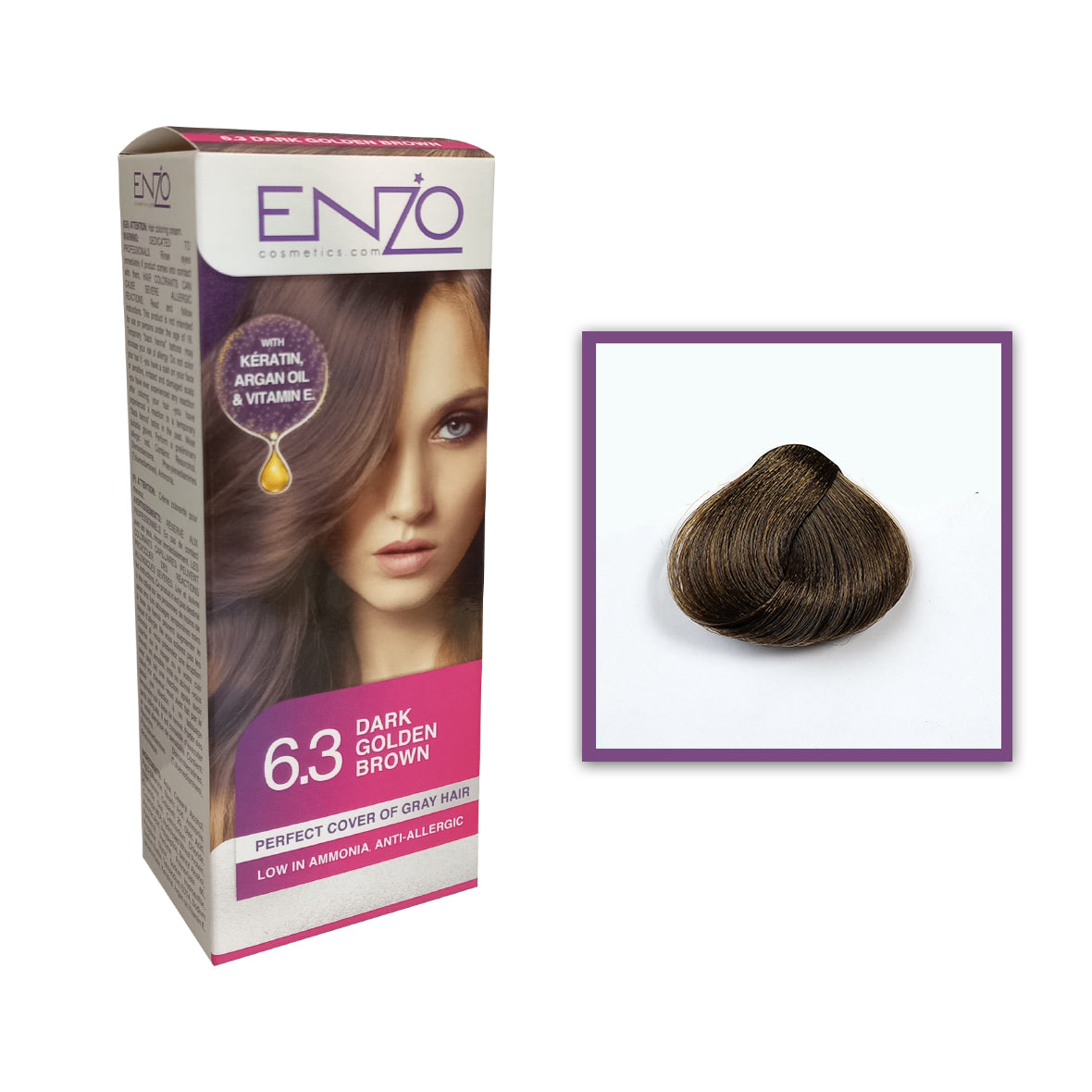 Enzo - Hair Color Women - Dark Golden Brown 6.3