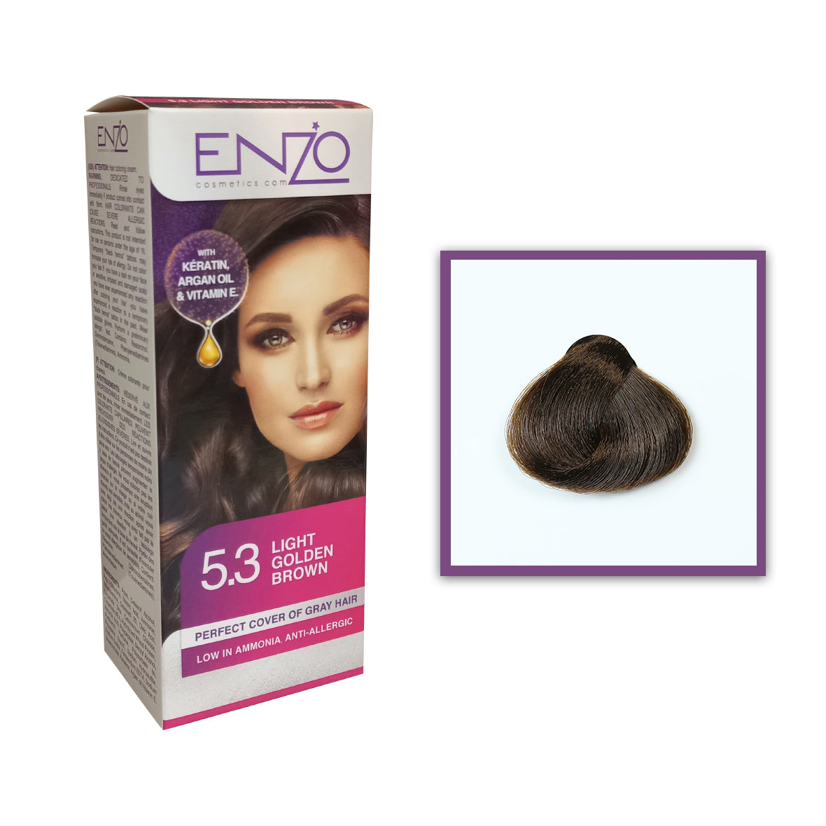 Enzo - Hair Color Women - Light Golden Brown 5.3