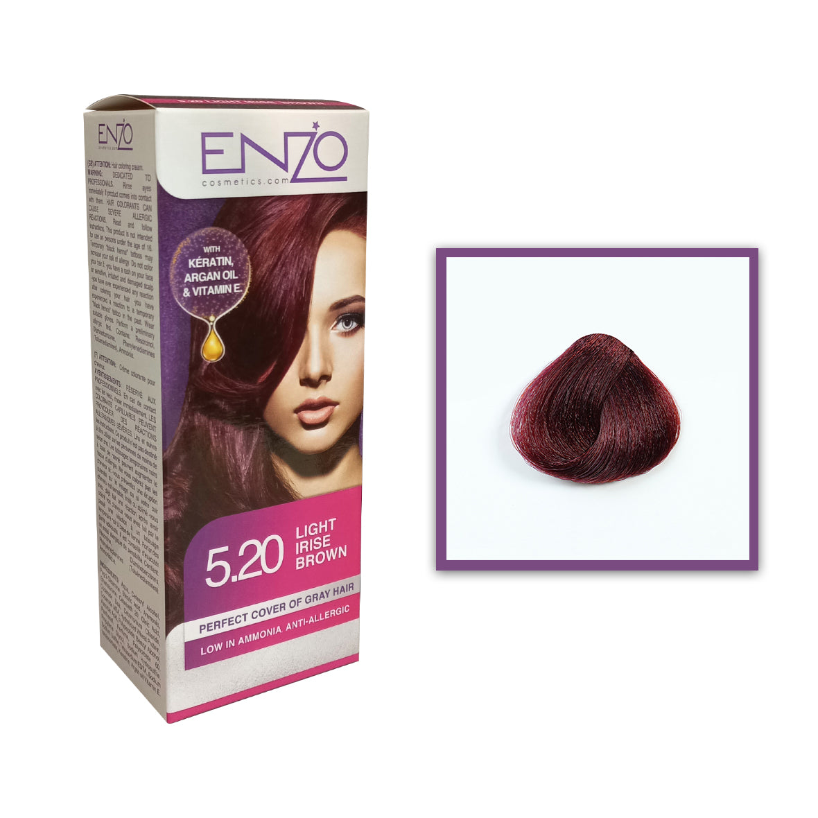 Enzo - Hair Color Women - Light Risee Brown 5.20