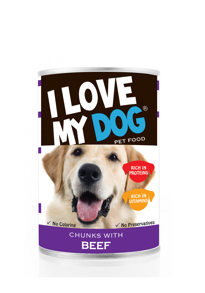 I Love my Dog Chunks with Beef 415g