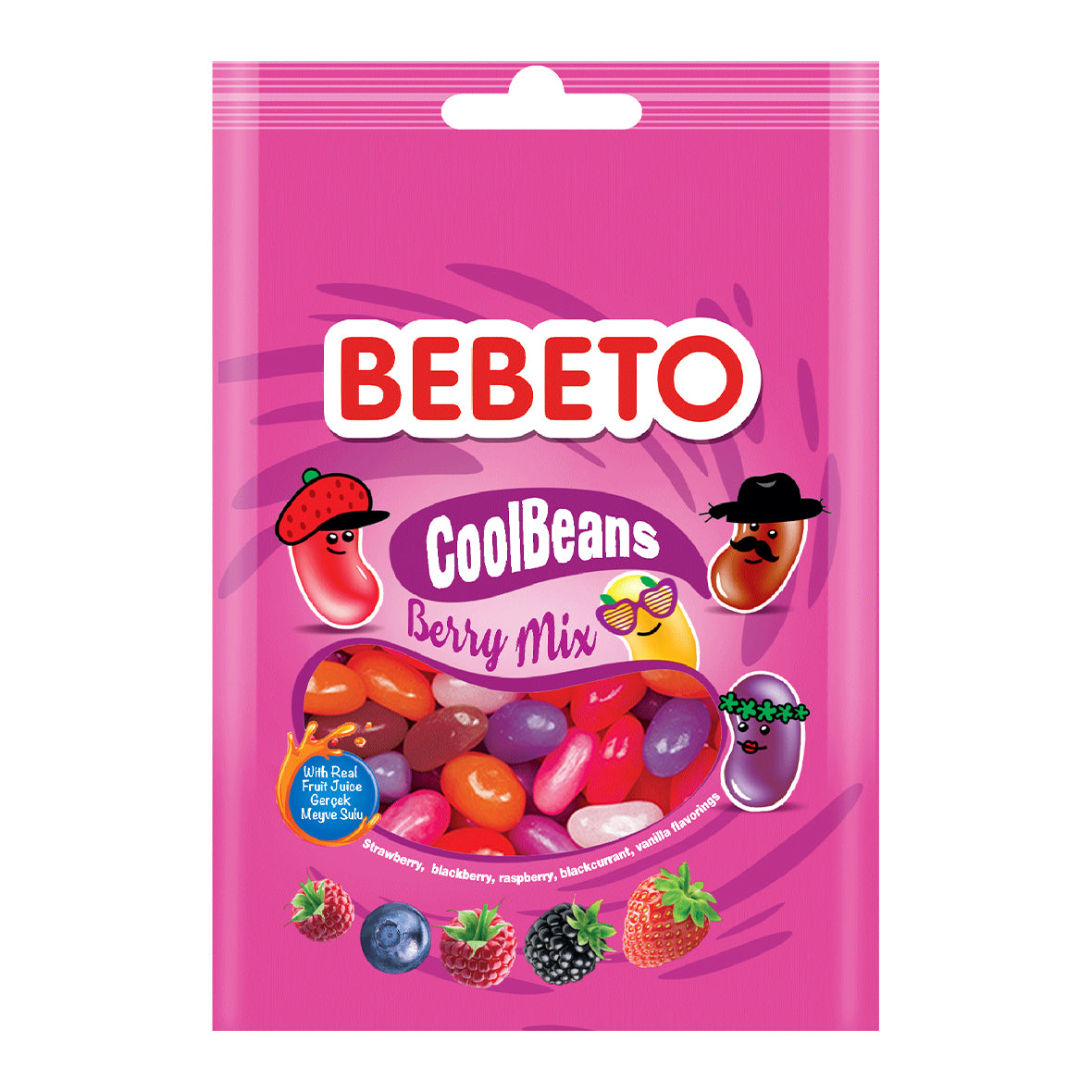 Bebeto Jelly Beans 60g Berry Mix