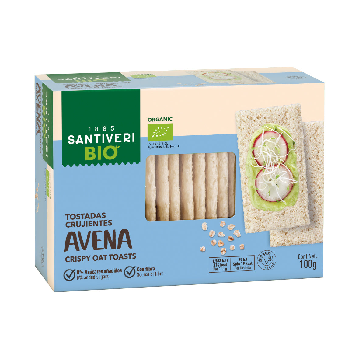 Santiveri Light Toasts with Oat 100g