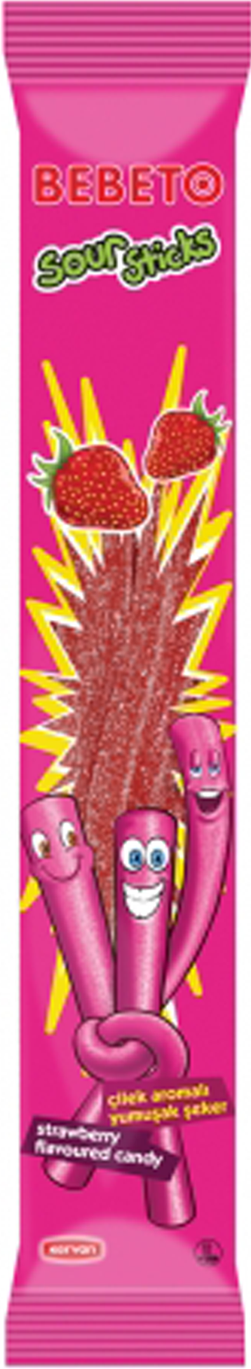 Bebeto Tray Sour Strawberry 35g