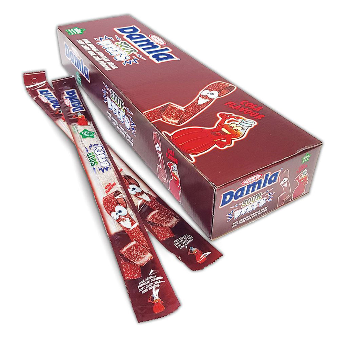 Tayas - Damla Sour Belts Cola - (Box of 72*15g )