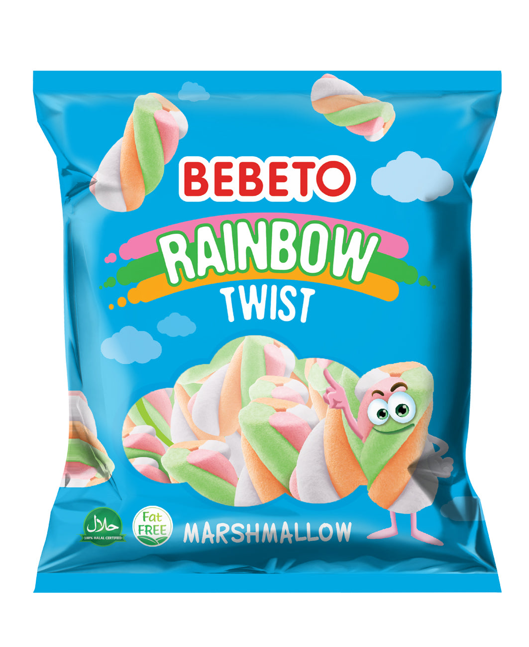 Bebeto Marshmallow Rainbow Twist 135g