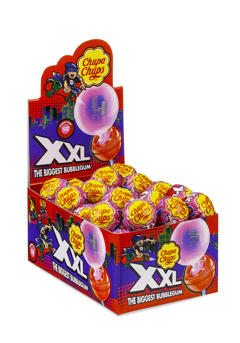 Chupa Chups XXL Lollipop(Gum Filled) Strawberry 1 BOX (29g*25)