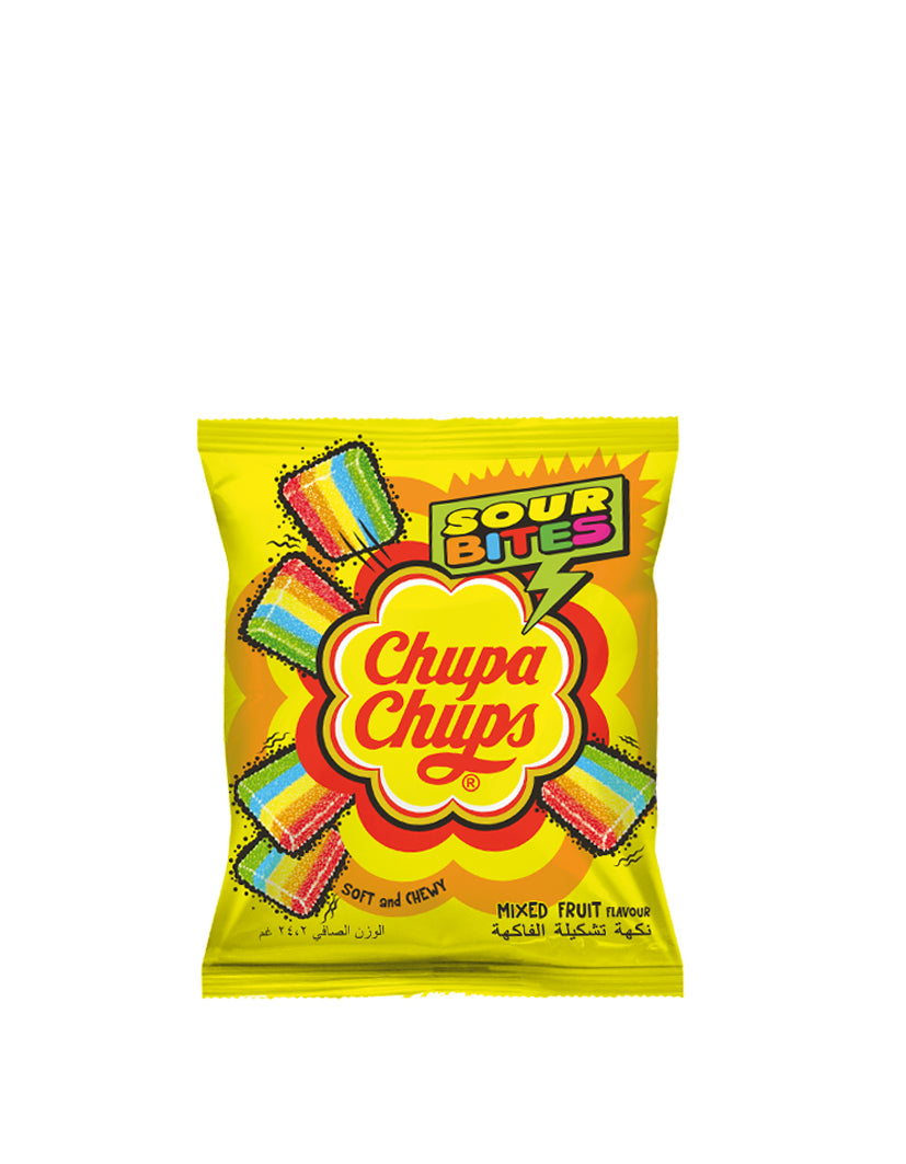 Chupa Jellies Pouch Sour Bites 24.2g - Mixed Fruits (Box of 20)