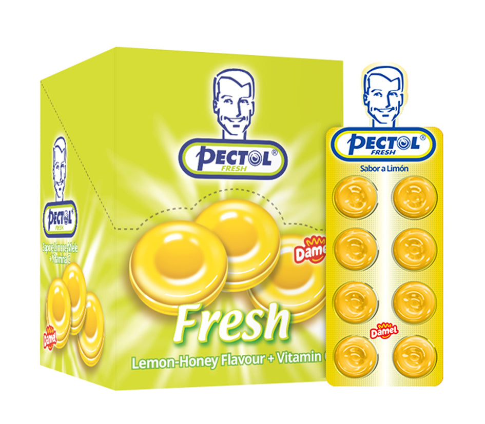 Damel Pectol Head 8pc Lemon + Vit.C 1 Box (24 Sachets)