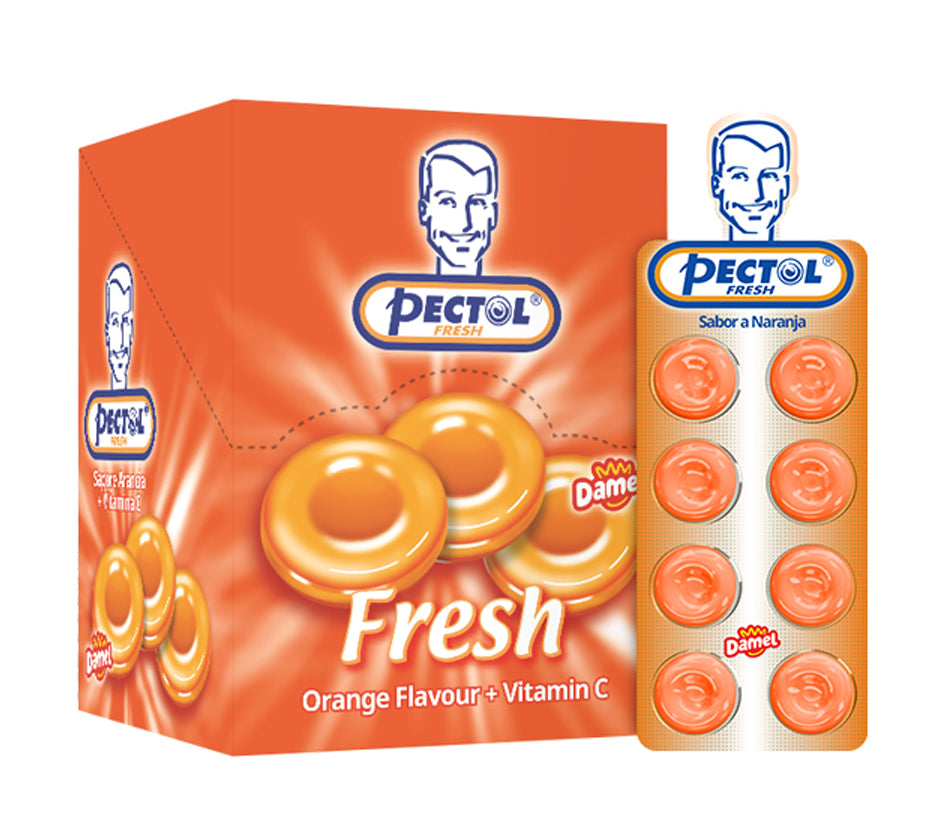 Damel Pectol Head 8pc Orange + Vit.C 1 Box (24 Sachets)
