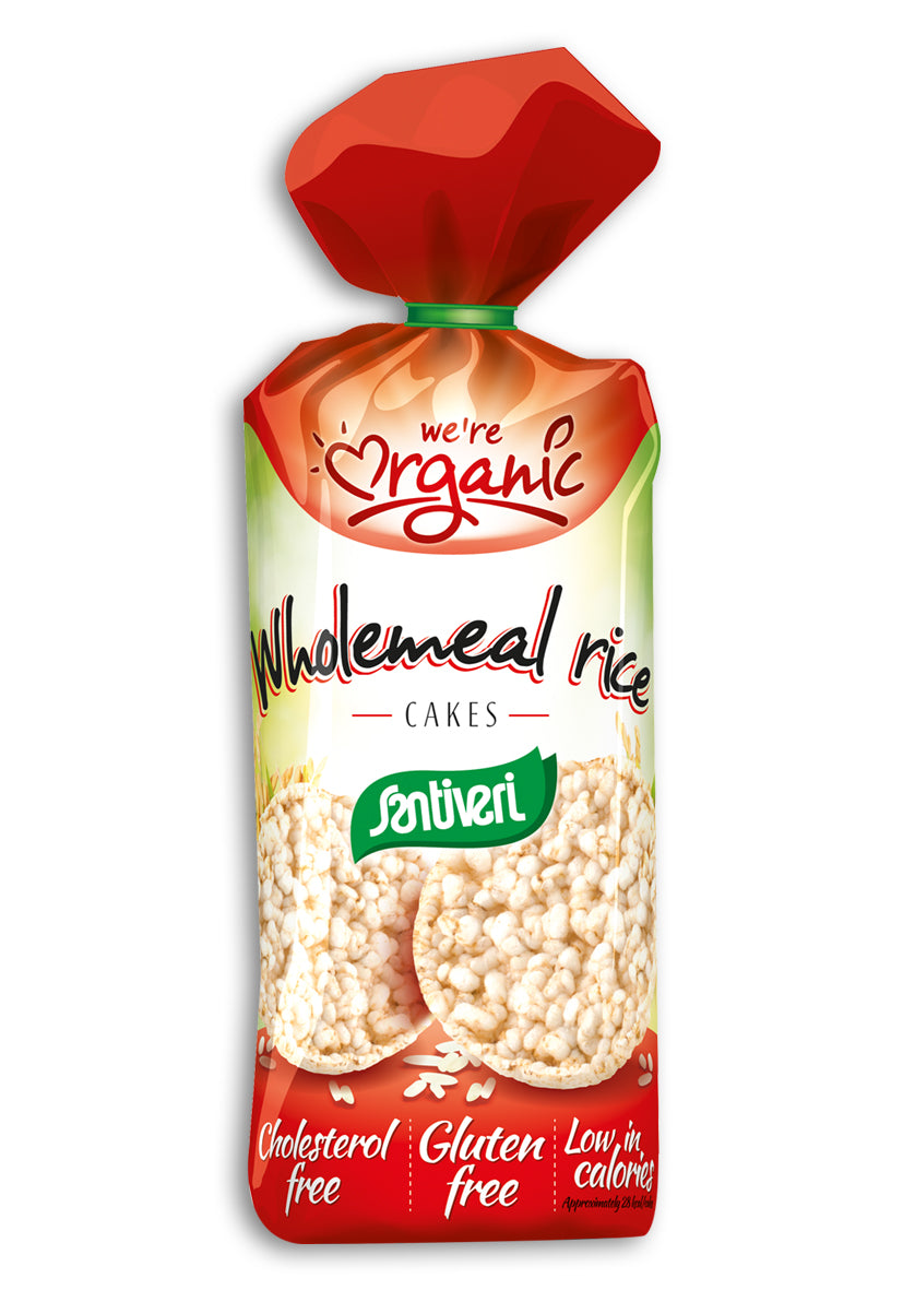 Santiveri Cakes Ricecakes Organic Wholemeal 130g