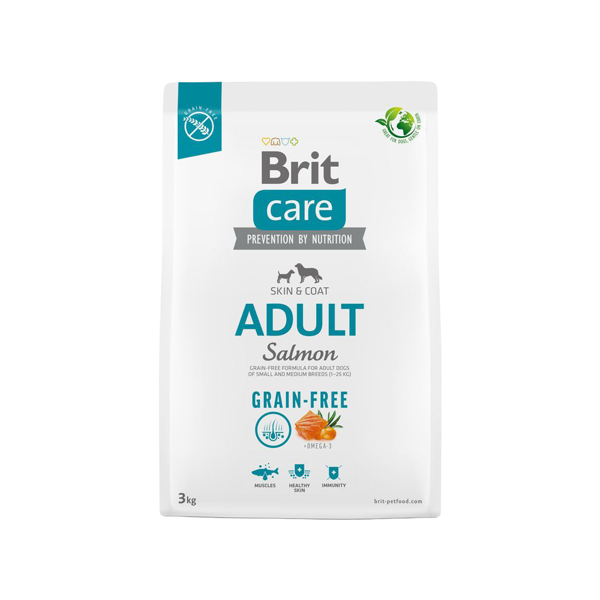 Brit Care For Adult Dog - Grain-Free Salmon 3kg