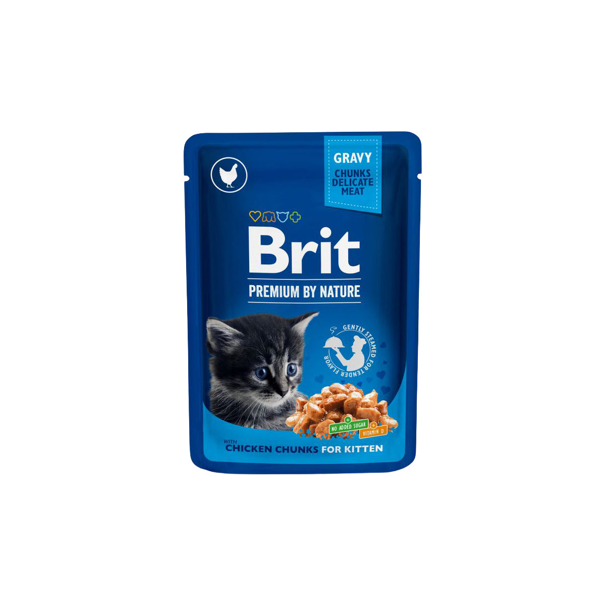 Brit Premium by Nature For Kitten - Pouch with Chicken Chunks 100g