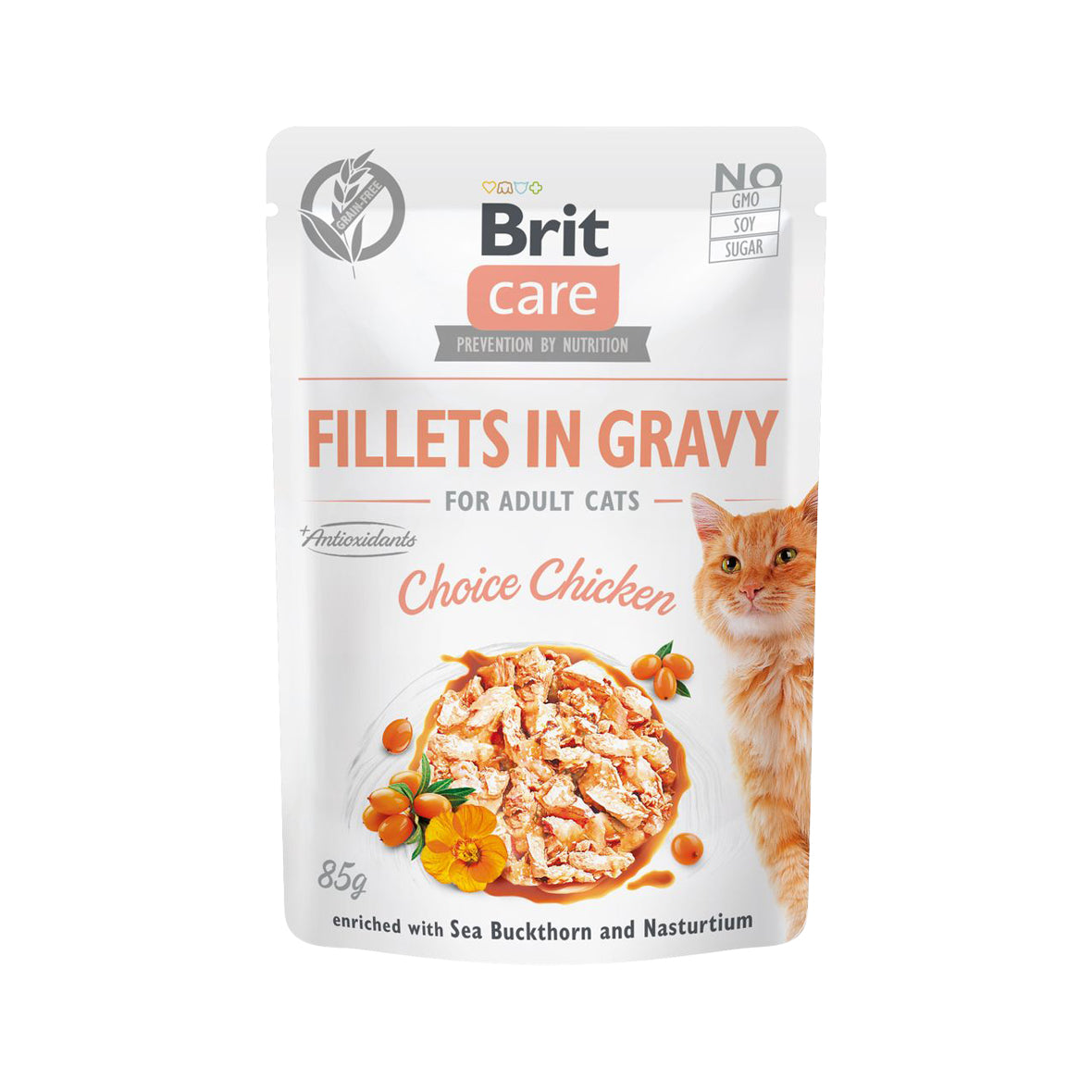 Brit Care For Adult Cat - Fillets in Gravy Choice Chicken 85g