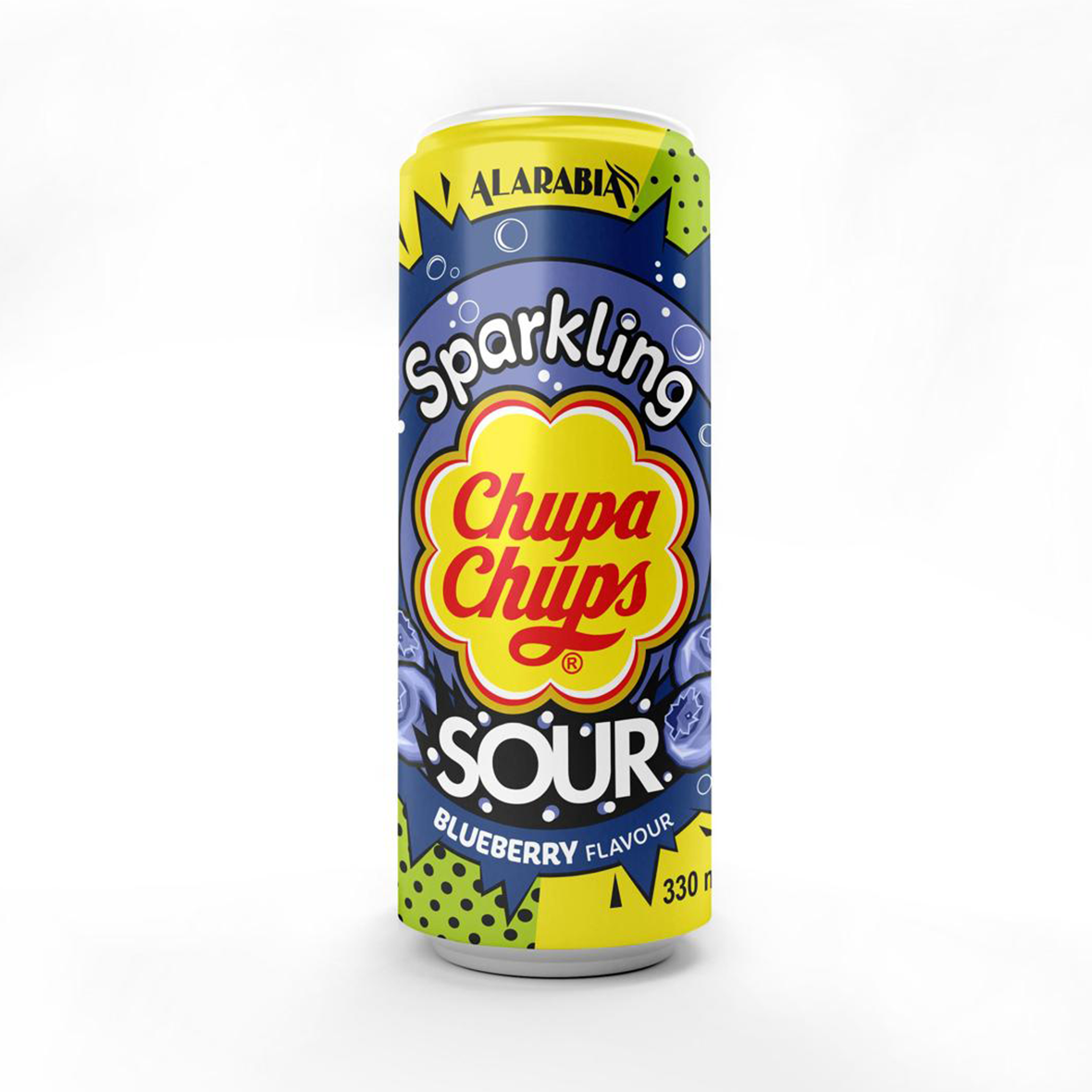 Chupa Chups Sparkling Drinks - Sour Blueberry 330ml