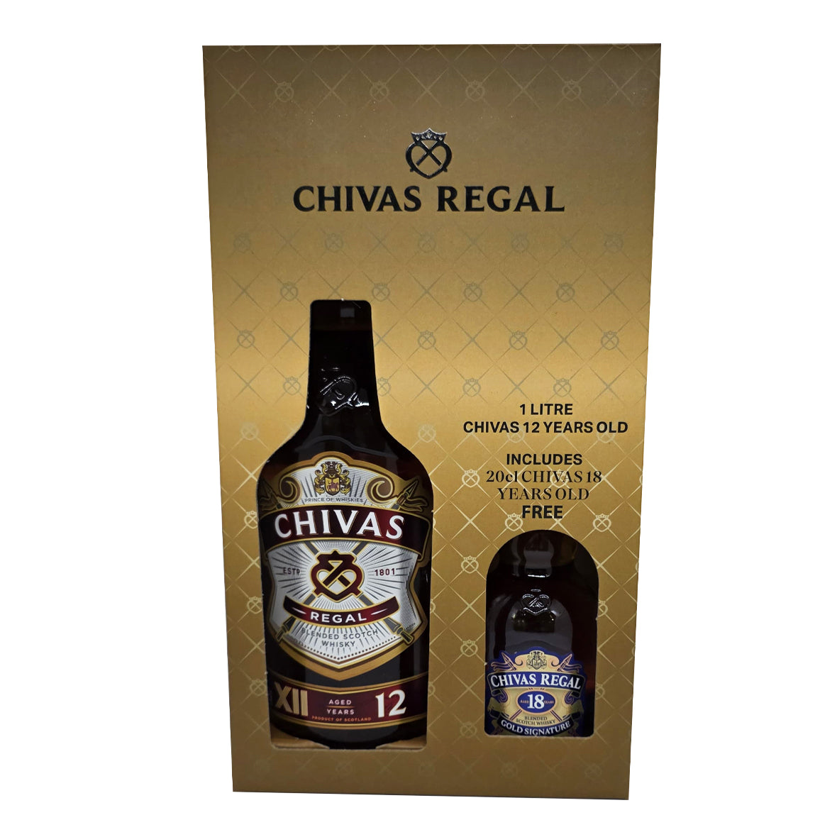 Chivas 12YO 1L + Chivas 18YO 20CL Free