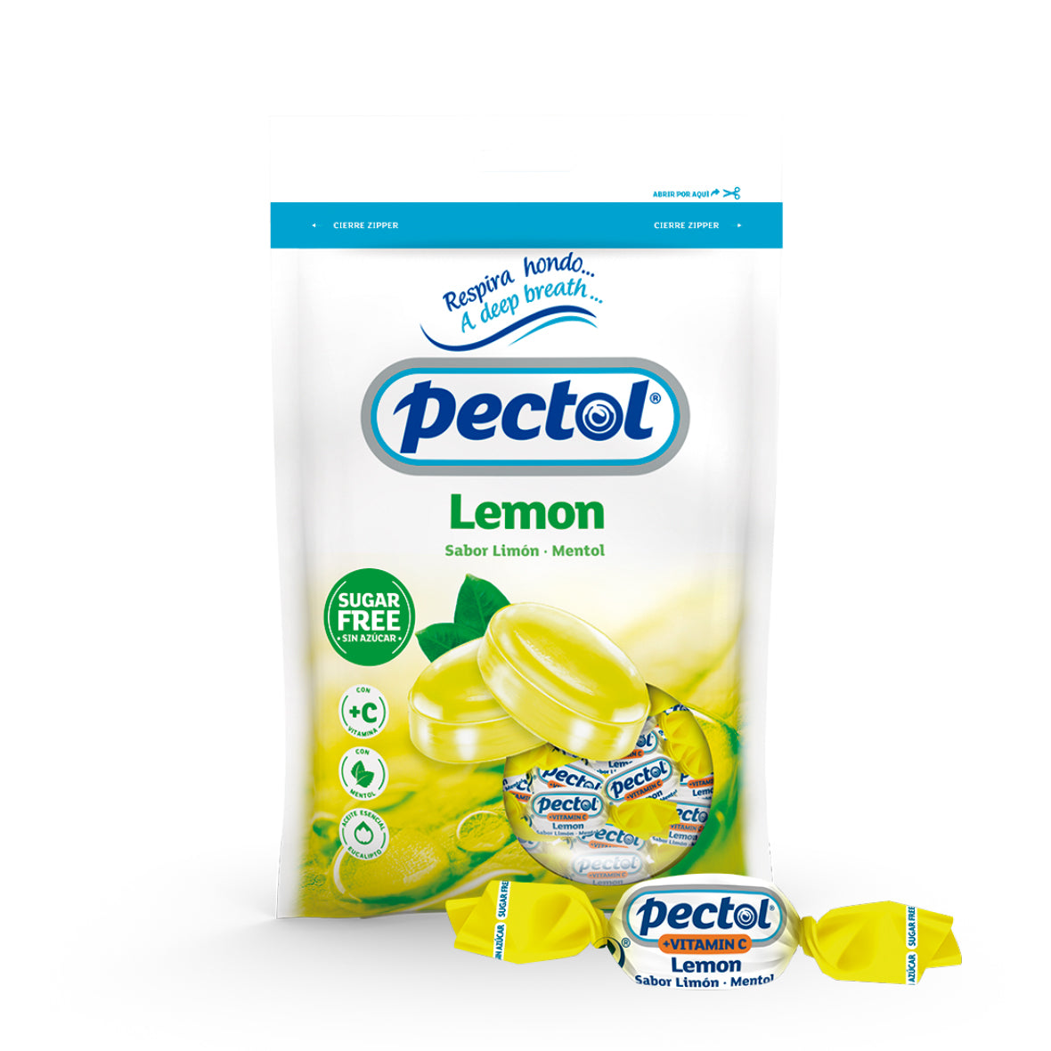 Damel Pectol Bag Sugar Free 90g Lemon