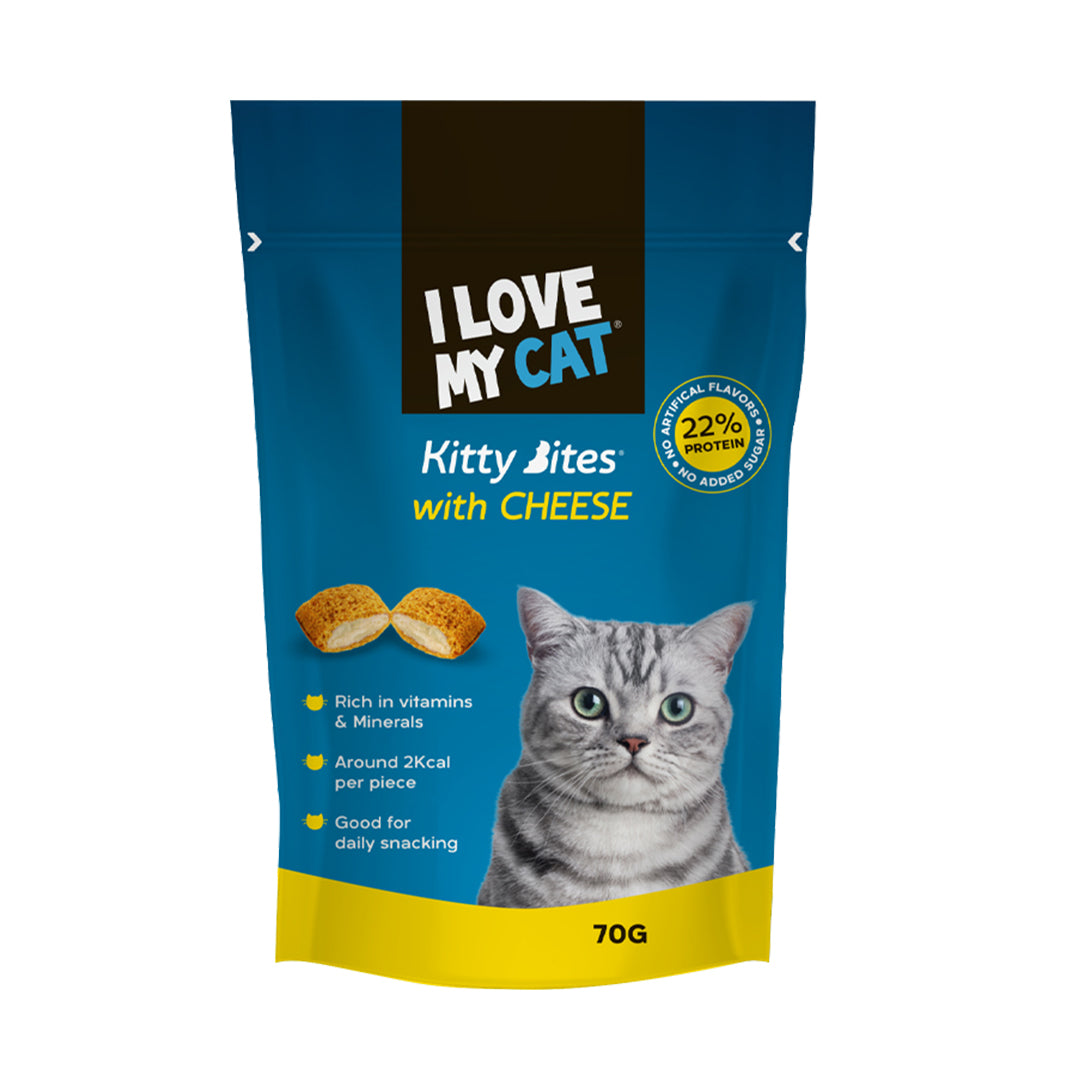 I Love my Cat - Kitty Bites with Cheese 70g