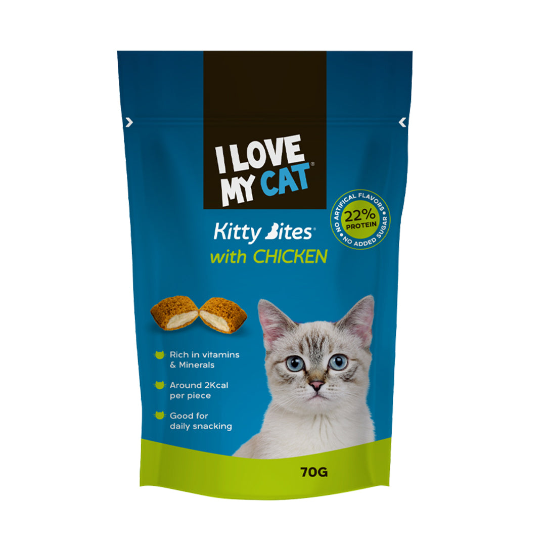 I Love my Cat - Kitty Bites with Chicken 70g