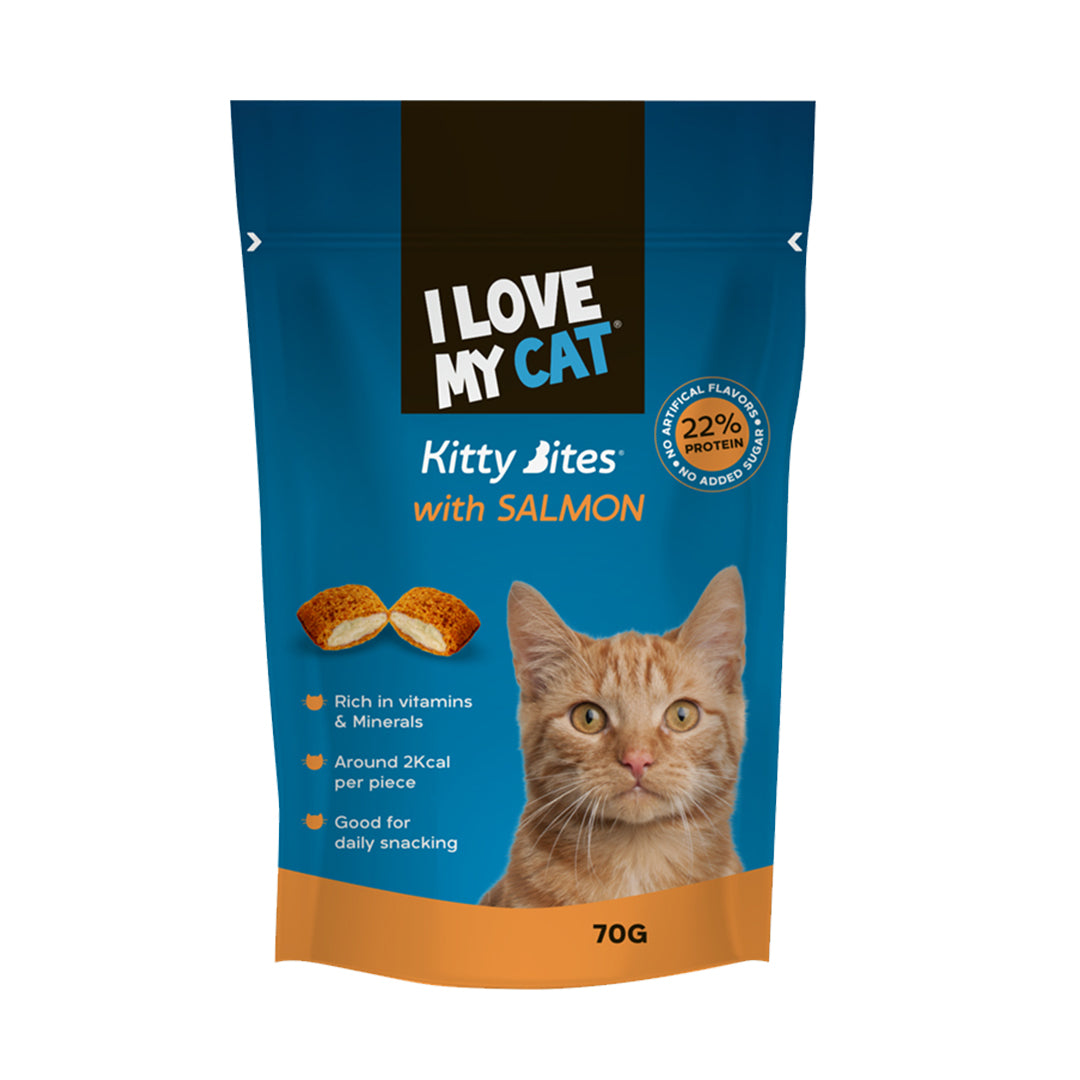 I Love my Cat - Kitty Bites with Salmon 70g