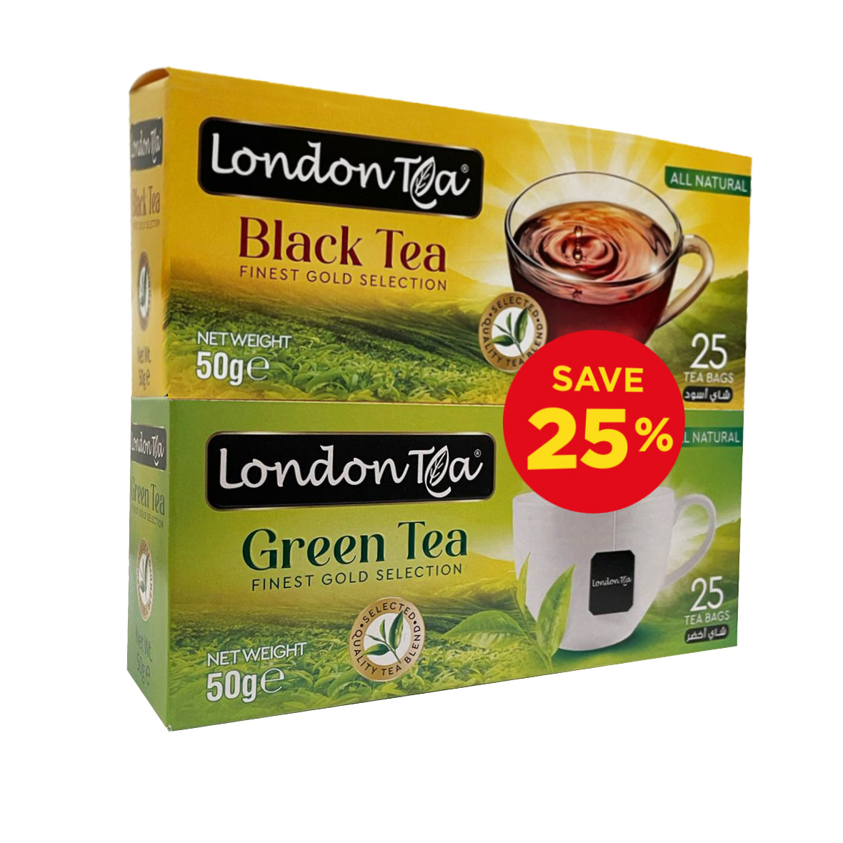 London Tea Black 25tb+Green25tb (Save 25%)