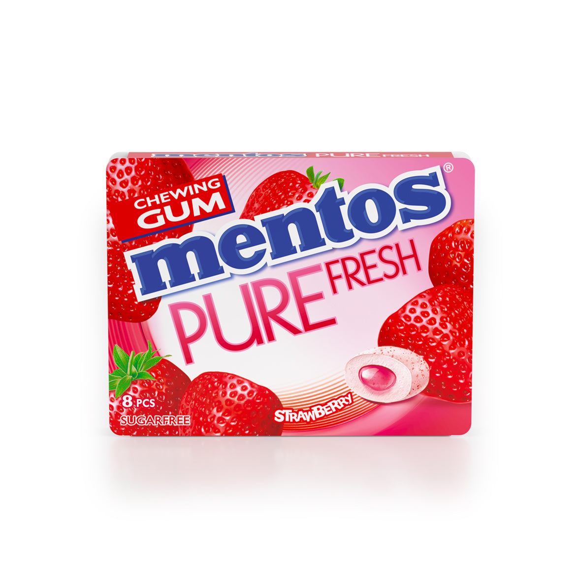 Mentos Gum Blister Pure Fresh Strawberry 8 pieces