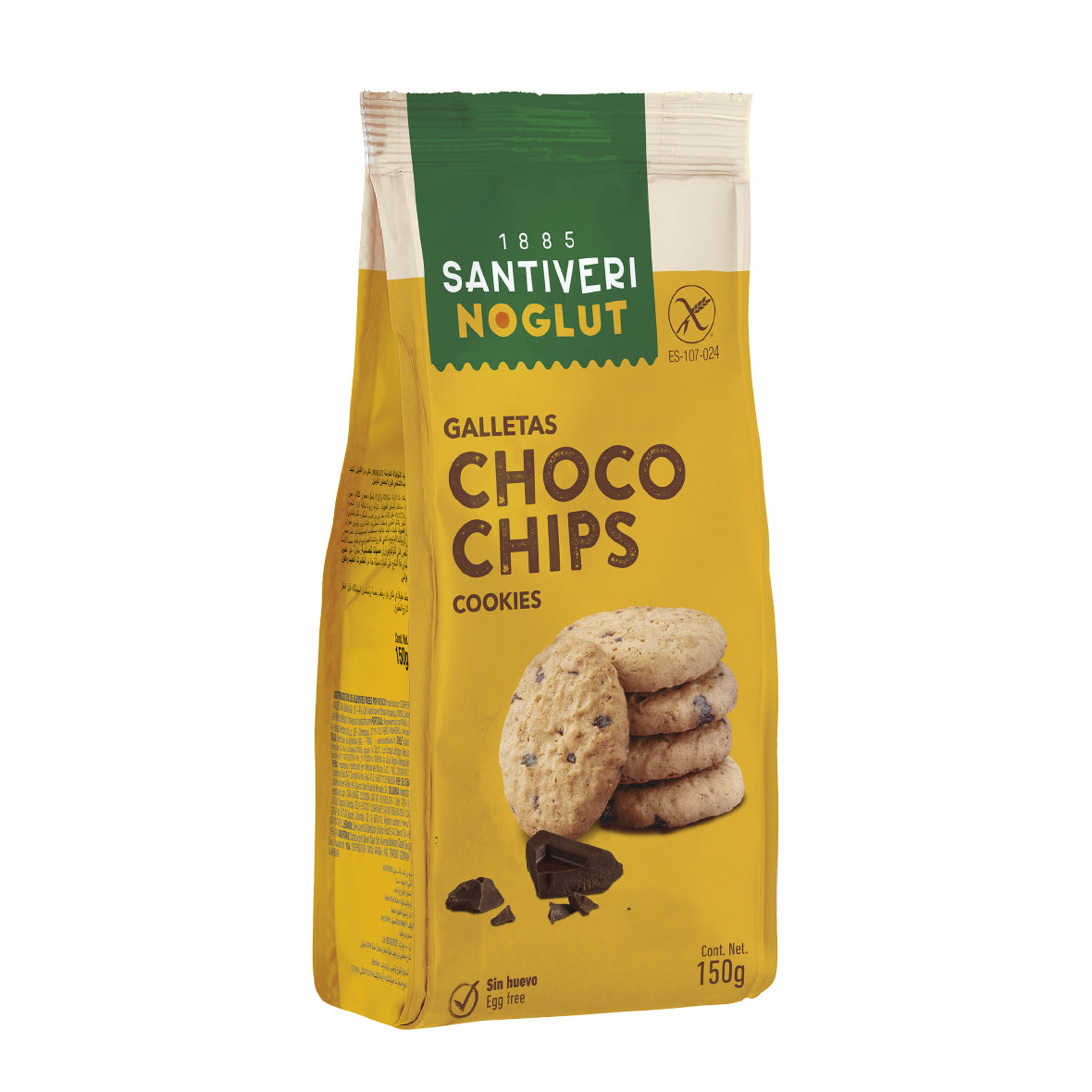 Santiveri Noglut Gluten Free Choco Chip Cookies 150g