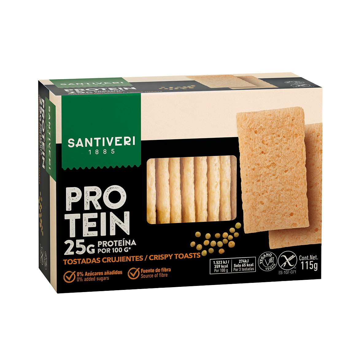 Santiveri Protein Noglut Toast 115g