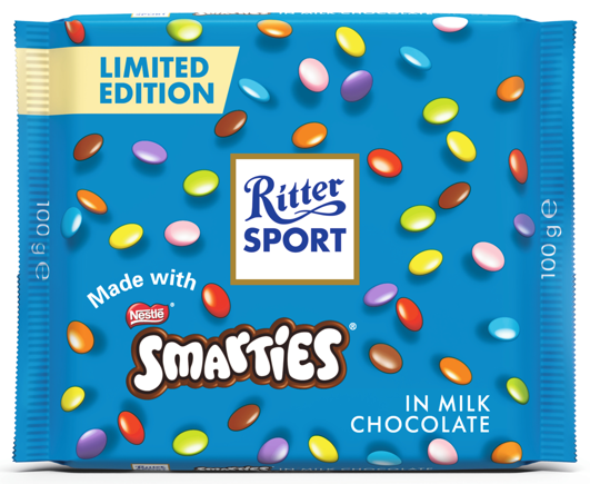 Ritter Sport -  Smarties Milk Chocolate 100g