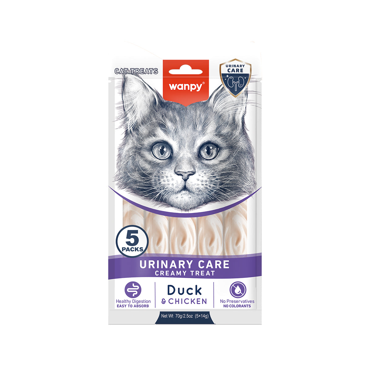 Wanpy Cat Duck & Chicken Treats for Urinary care 70g