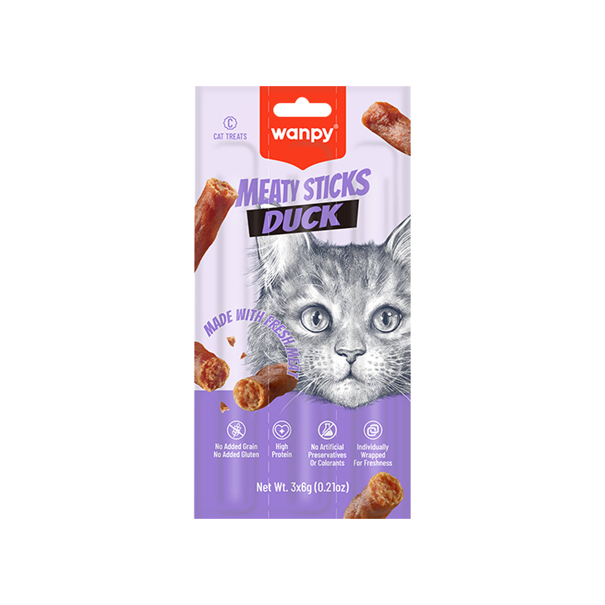 Wanpy Cat Meaty Sticks - Duck 18g